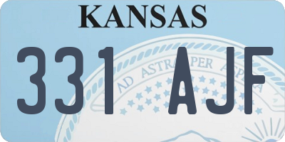 KS license plate 331AJF