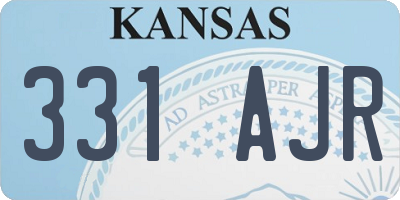KS license plate 331AJR