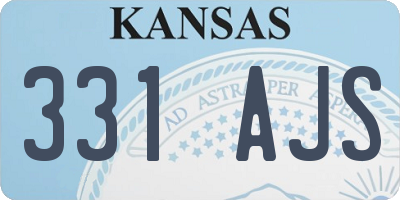 KS license plate 331AJS