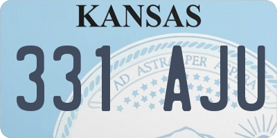 KS license plate 331AJU