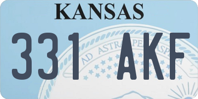 KS license plate 331AKF