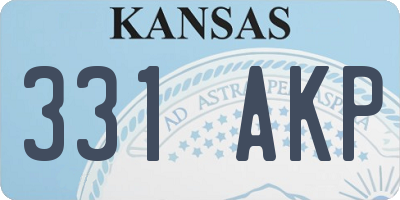 KS license plate 331AKP