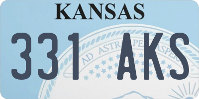 KS license plate 331AKS