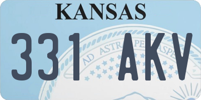 KS license plate 331AKV