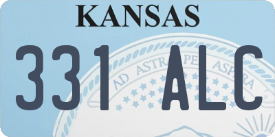 KS license plate 331ALC