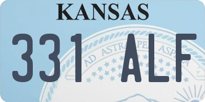 KS license plate 331ALF