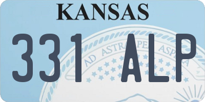 KS license plate 331ALP