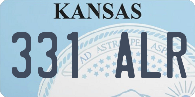 KS license plate 331ALR