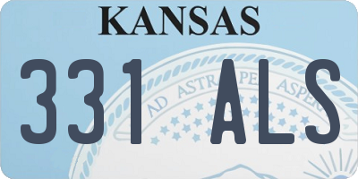 KS license plate 331ALS