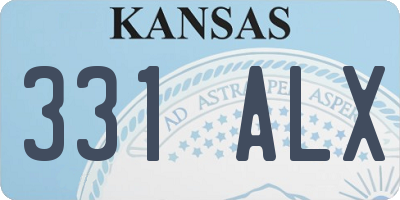 KS license plate 331ALX