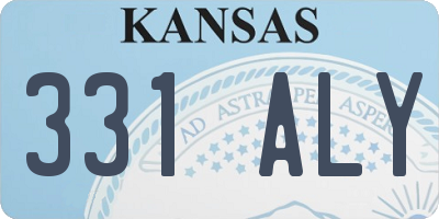 KS license plate 331ALY