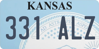 KS license plate 331ALZ