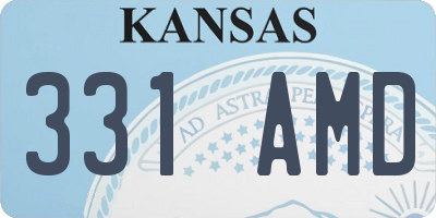 KS license plate 331AMD
