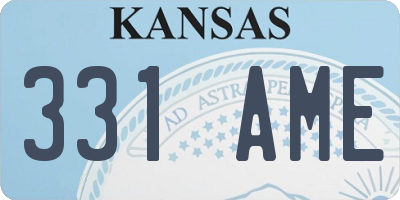 KS license plate 331AME