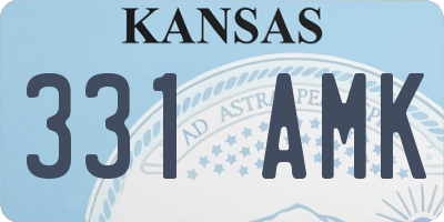 KS license plate 331AMK
