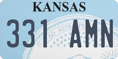KS license plate 331AMN