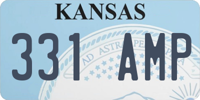 KS license plate 331AMP