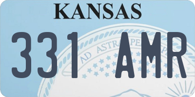 KS license plate 331AMR