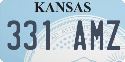 KS license plate 331AMZ