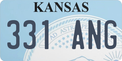 KS license plate 331ANG