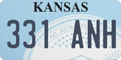 KS license plate 331ANH