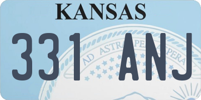 KS license plate 331ANJ