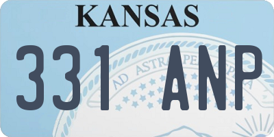 KS license plate 331ANP
