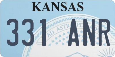 KS license plate 331ANR