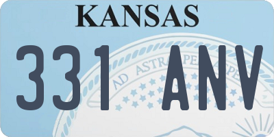 KS license plate 331ANV