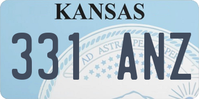KS license plate 331ANZ