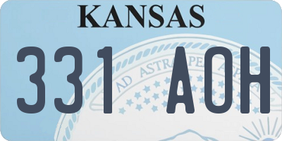 KS license plate 331AOH