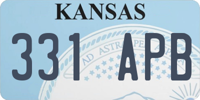 KS license plate 331APB