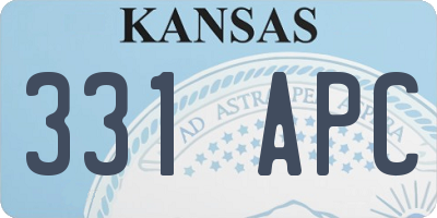 KS license plate 331APC