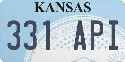 KS license plate 331API