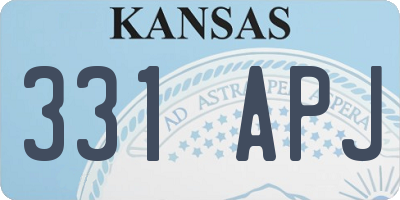 KS license plate 331APJ