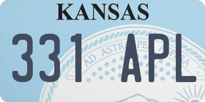 KS license plate 331APL