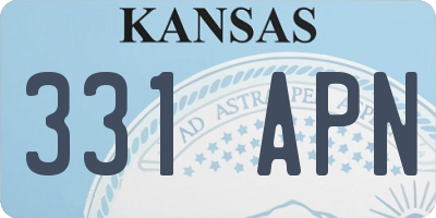 KS license plate 331APN