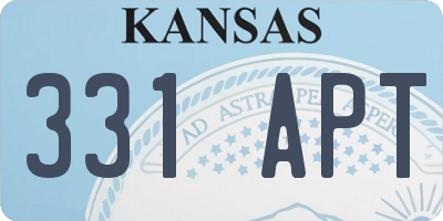 KS license plate 331APT