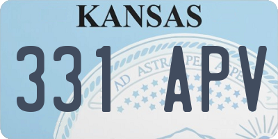 KS license plate 331APV