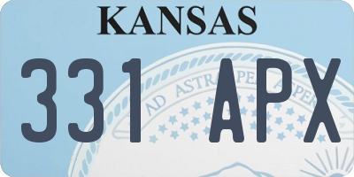 KS license plate 331APX
