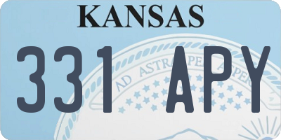 KS license plate 331APY