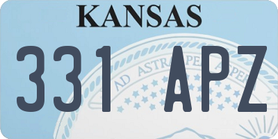 KS license plate 331APZ