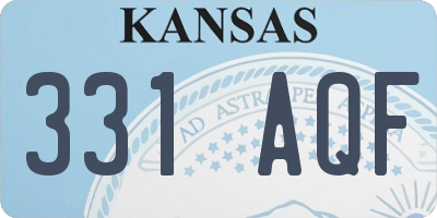 KS license plate 331AQF