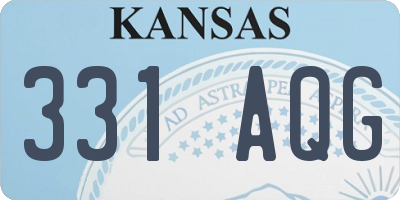 KS license plate 331AQG