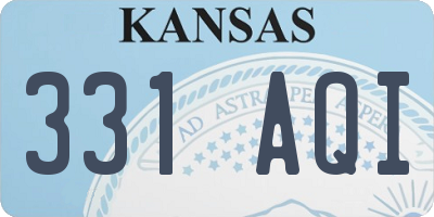 KS license plate 331AQI