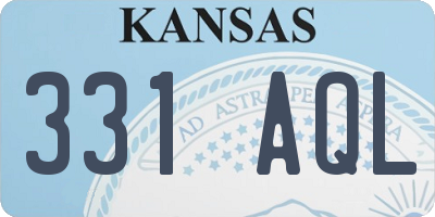 KS license plate 331AQL