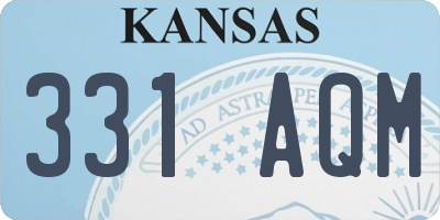 KS license plate 331AQM
