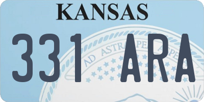 KS license plate 331ARA