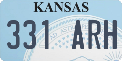 KS license plate 331ARH