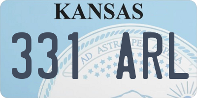 KS license plate 331ARL